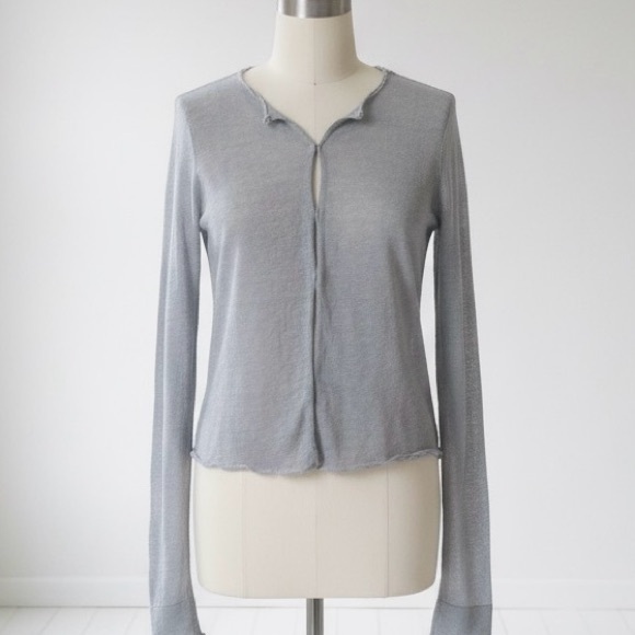 Sheer linen cardi